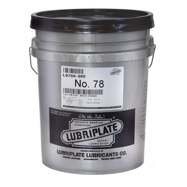 Lubriplate No. 78 Oil, 5 Gal Pail, For Manzel Lubricator On Rotary Cookers L0700-060 - main